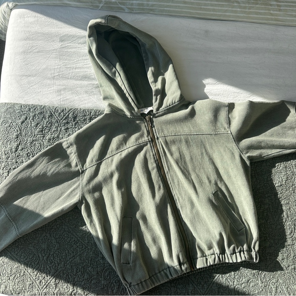 She + Sky Sage Green Zip-Up Jacket